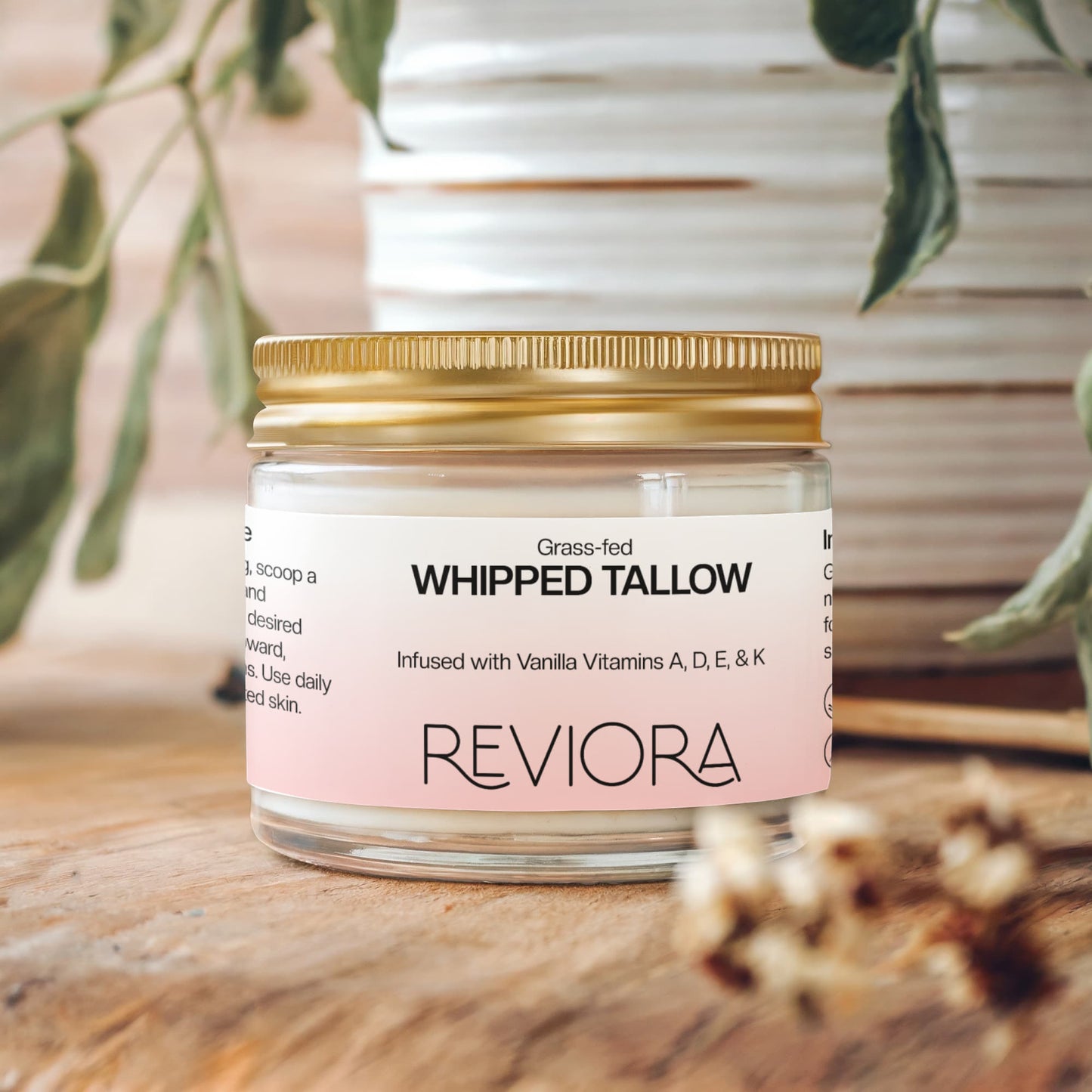Whipped Grass-Fed Tallow Balm with Vanilla Bean
