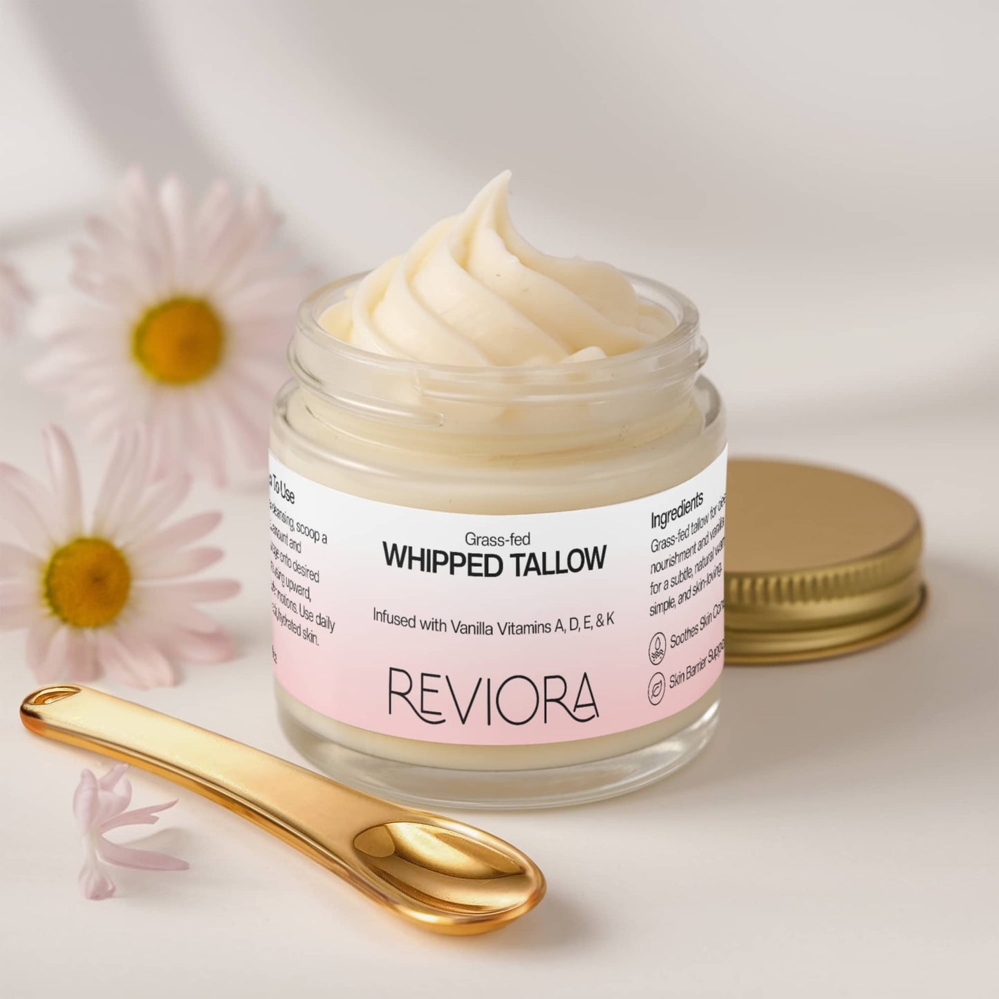Whipped Grass-Fed Tallow Balm with Vanilla Bean